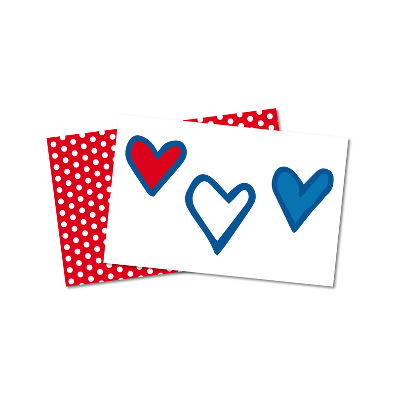 Cadeaukaartjes Hartjes 2-set
