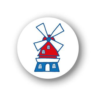 Sluitstickers Molen  mini 10 set