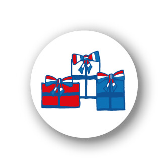 Sluitstickers cadeautjes mini 10 set
