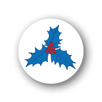Sluitstickers Kerst tak mini 10 set