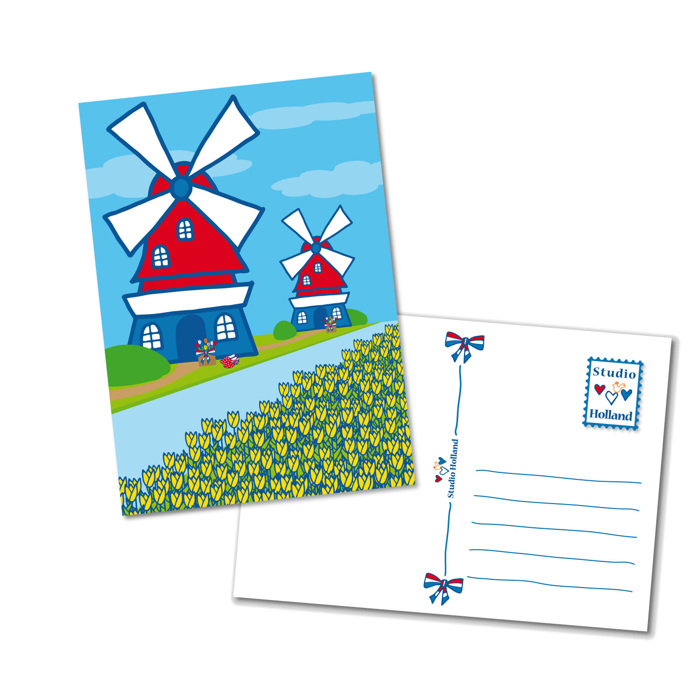Ansichtkaart Hollandse molen | Studio Holland