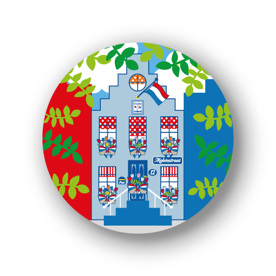Sluitsticker Grachtenpand  XL | Studio Holland