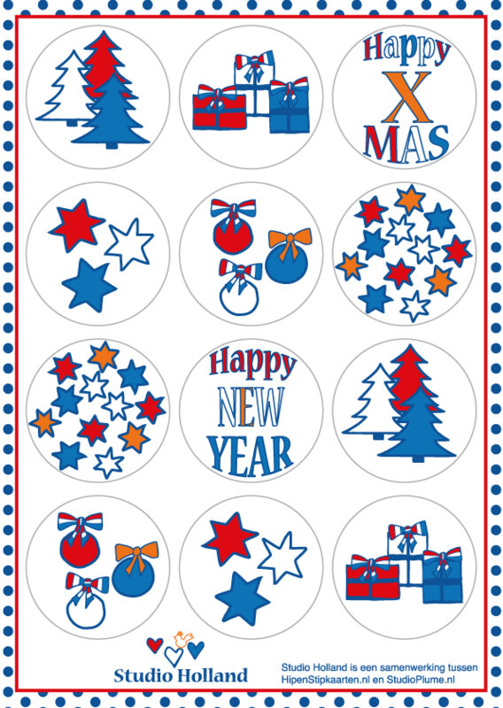 Stickervel Studio Holland Kerst