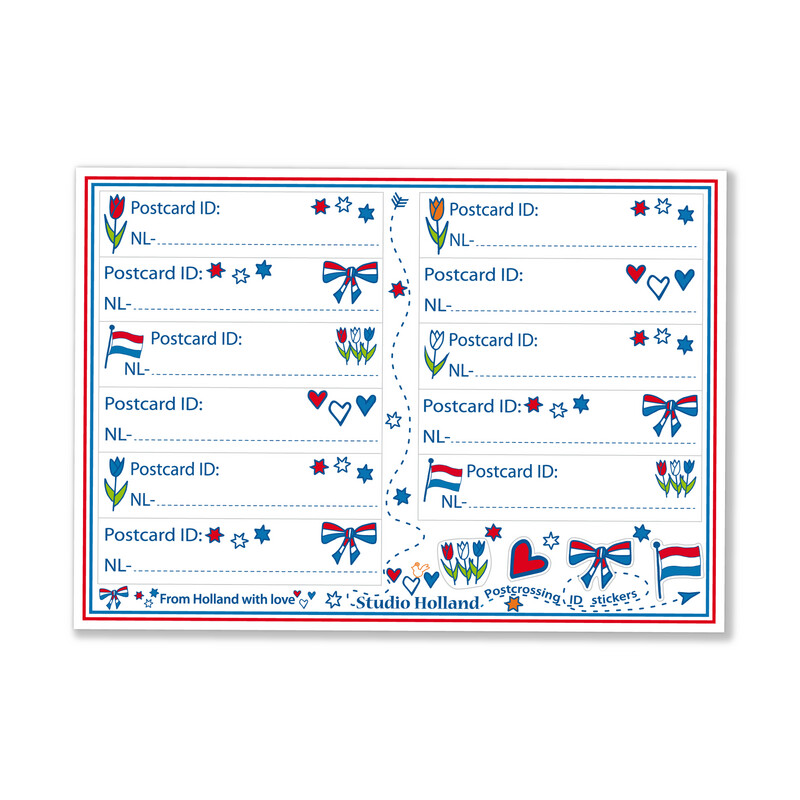 Postcrossing ID stickers 15-set | Studio Holland
