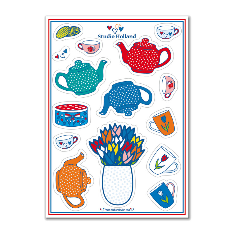 Tea Time stickervel  15-set | Studio Holland