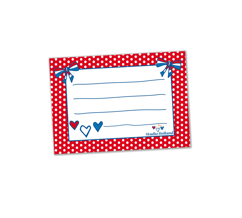 Adressticker Hartjes | rood | Studio Holland