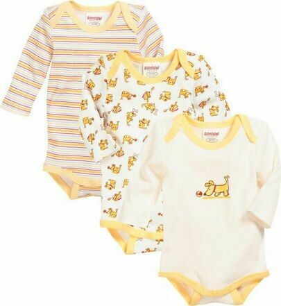Baby long sleeved coloured vest 3 pack Baby long sleeved coloured vest 3 pack