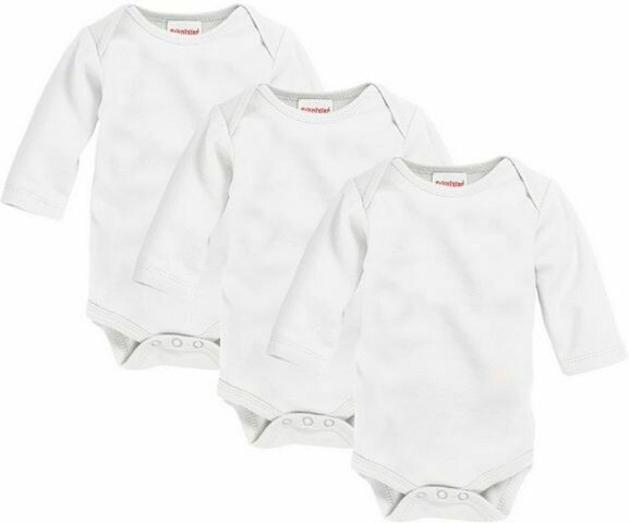 Baby long sleeved white vest 3 pack