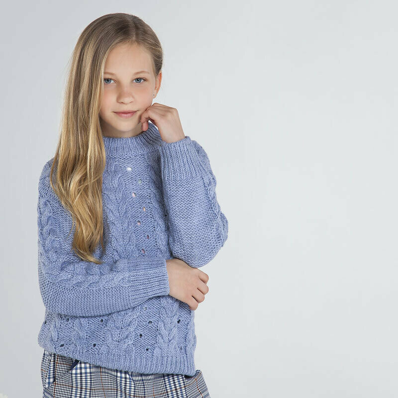 Mayoral Teen Girls Braided knit jumper for girl Mayoral Teen Girls Braided knit jumper for girl