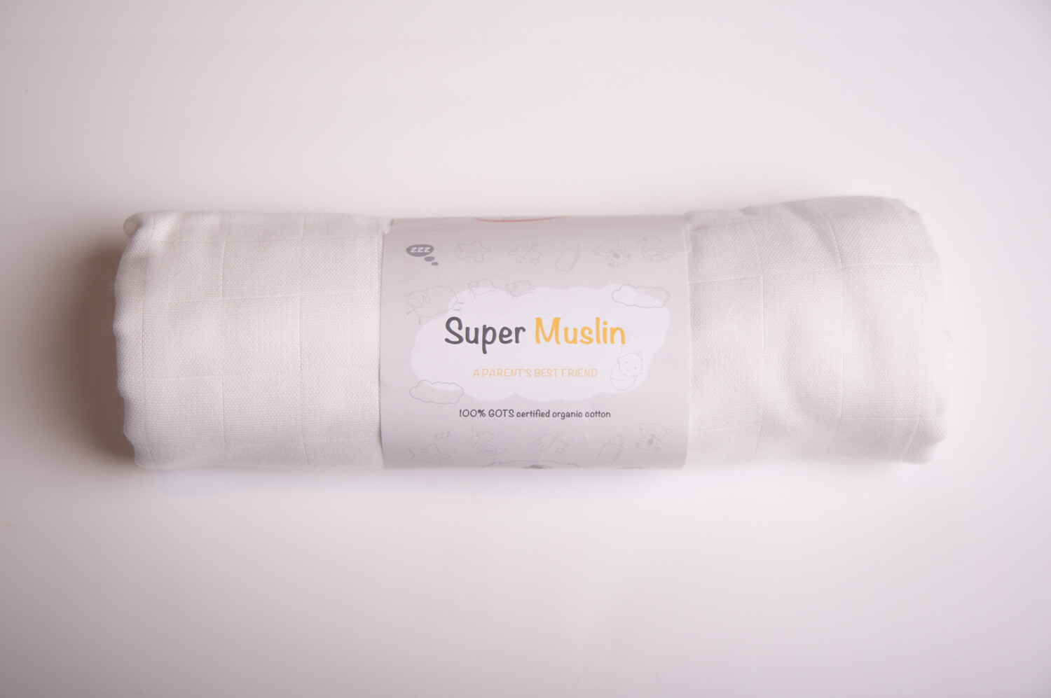 Babyboo JUST WHITE SUPER SQUARE MUSLIN
