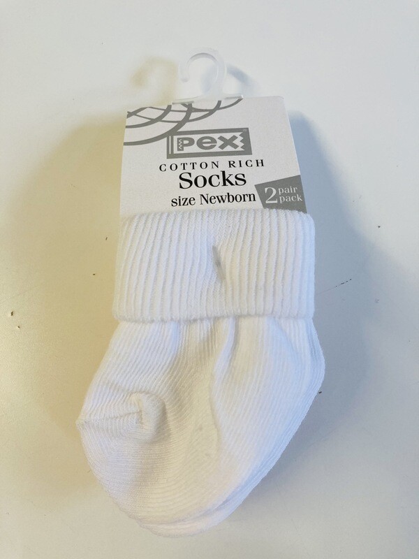 Pex 2 Pack Baby Cotton Socks Pink