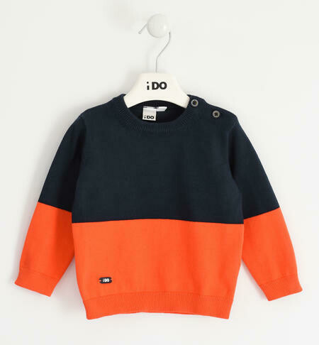 iDO BoysCrew neck tricot with colour blocks iDO BoysCrew neck tricot with colour blocks