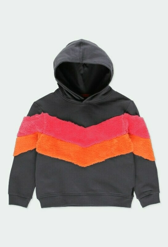Boboli Girls Fleece sweatshirt Hoodie with stripes Boboli Girls Fleece sweatshirt Hoodie with stripes