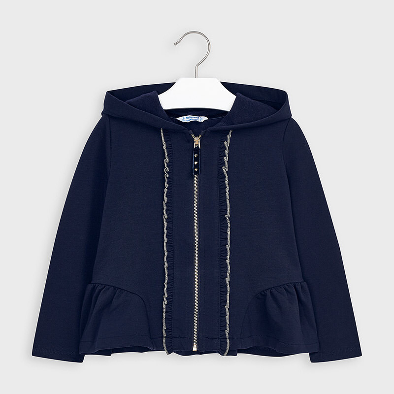 Mayoral Hooded Navy Full Zip sweatshirt for girl Mayoral Hooded Navy Full Zip sweatshirt for girl