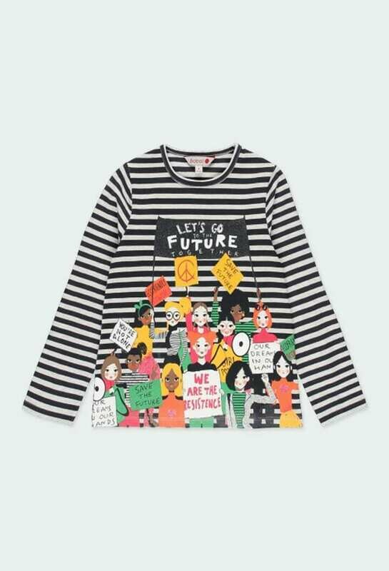Boboli Girls t-Shirt striped Long sleeved for girl Boboli Girls t-Shirt striped Long sleeved for girl