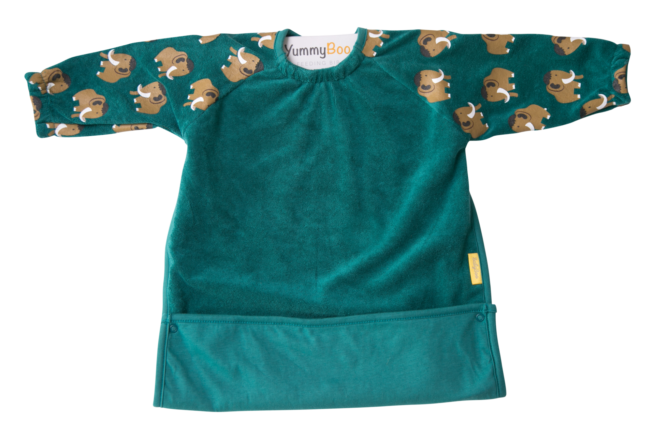 Babyboo TEAL MAMMOTH YUMMYBOO FEEDING BIB Babyboo TEAL MAMMOTH YUMMYBOO FEEDING BIB