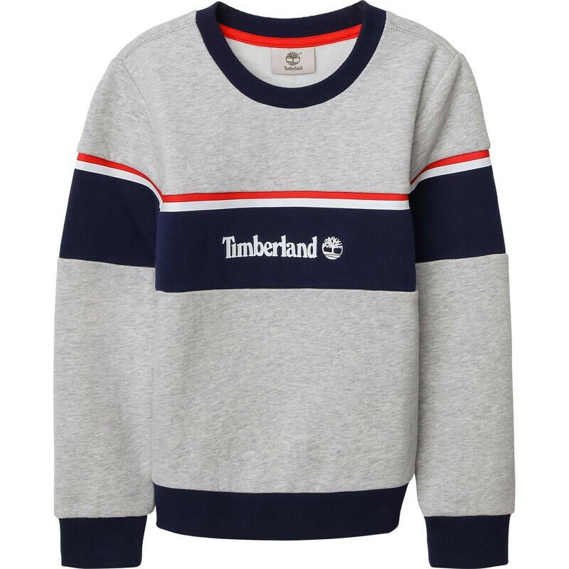 Timberland Boys Grey Sweatshirt with Logo Timberland Boys Grey Sweatshirt with Logo