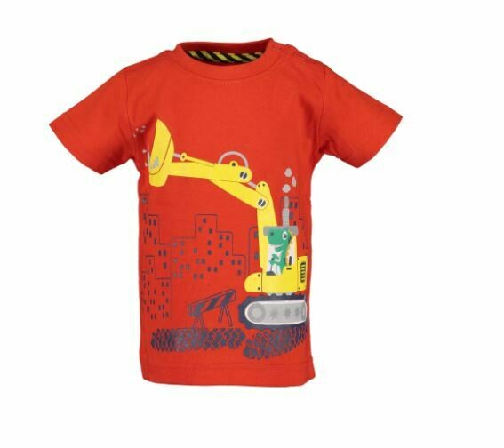 Blue Seven Baby Boys Construction Red Tee