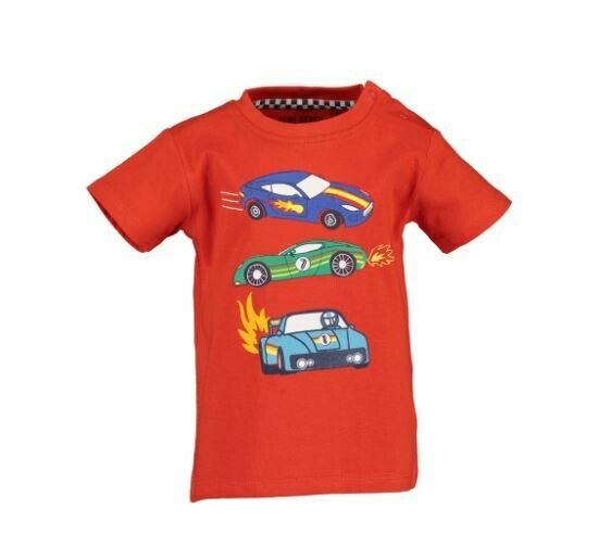 Blue Seven Baby Boys Racing  Cars Red Tee