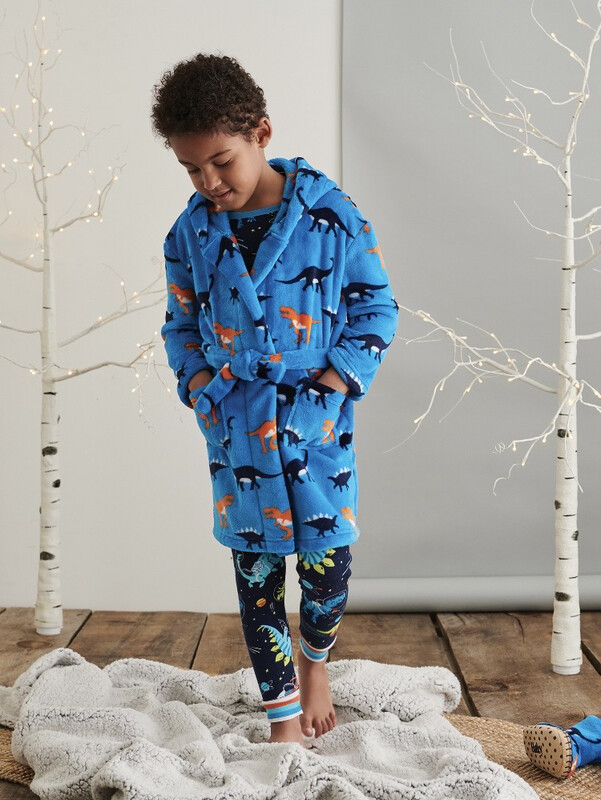 Hatley Sleepy Dino Fleece Dressing Gown Hatley Sleepy Dino Fleece Dressing Gown