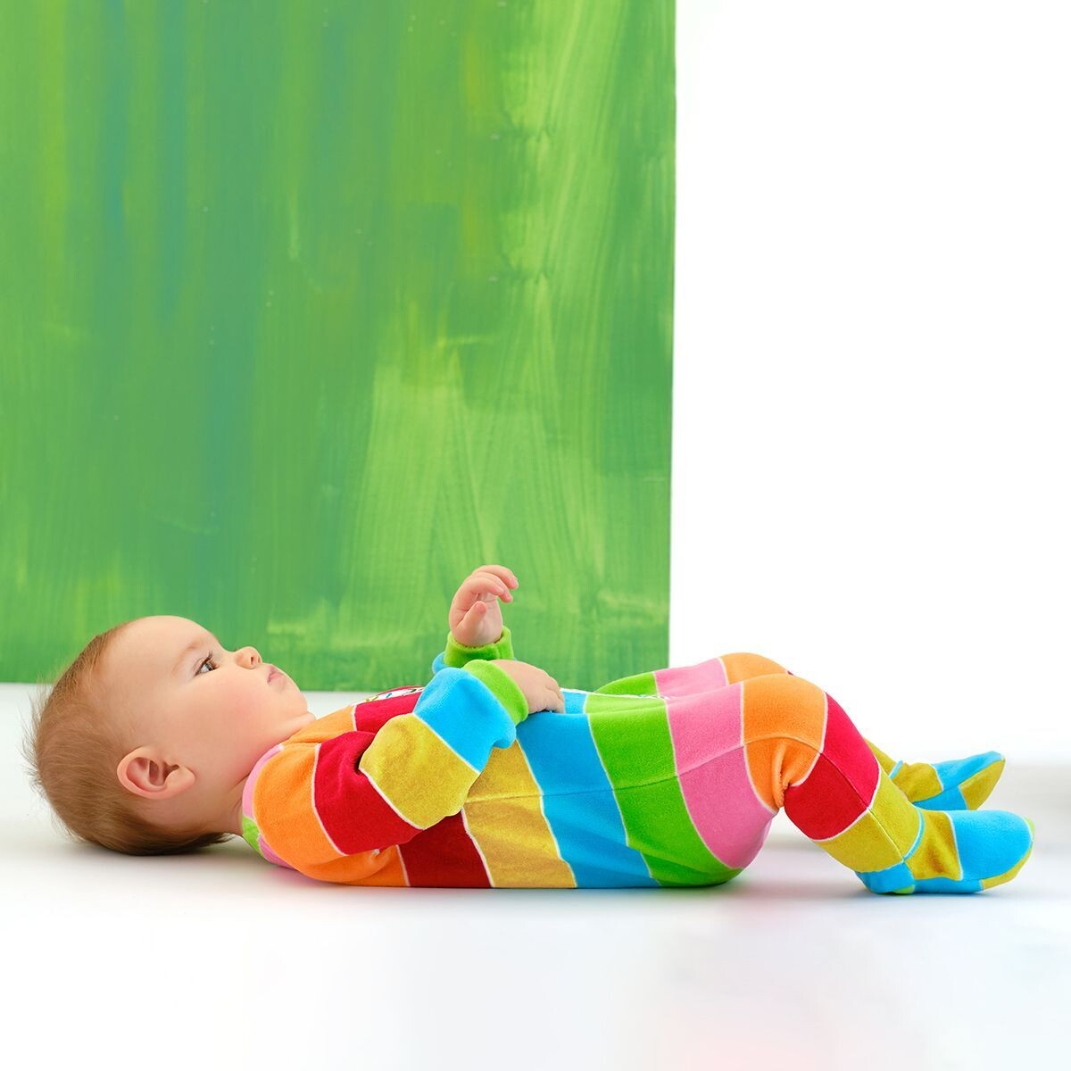 Agatha De La Ruiz Baby Multi Coloured Velour Sleepsuit