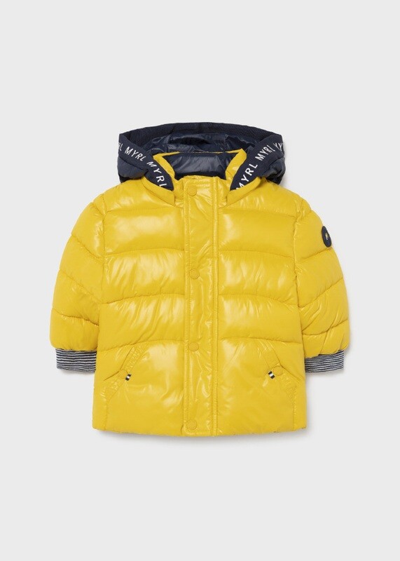 Mayoral Baby Boy Two tone Yellow padded coat