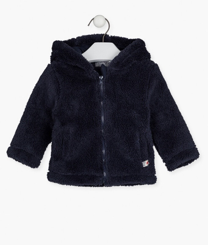 Losan Baby  Boy Navy fluffy  Jacket with ears