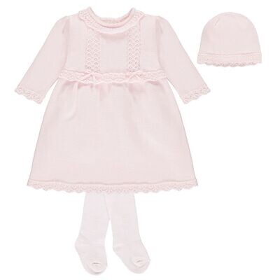 Emile et Rose Ariel Knitted Baby Dress with Tights