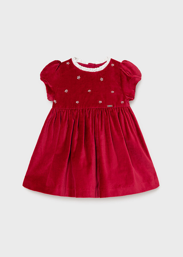 Mayoral Baby Girl Velvet dress Red