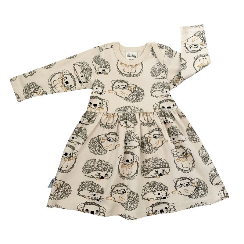 Fauna Kids ORGANIC COTTON BABY DRESS | Hedghog Fauna Kids ORGANIC COTTON BABY DRESS | Hedghog
