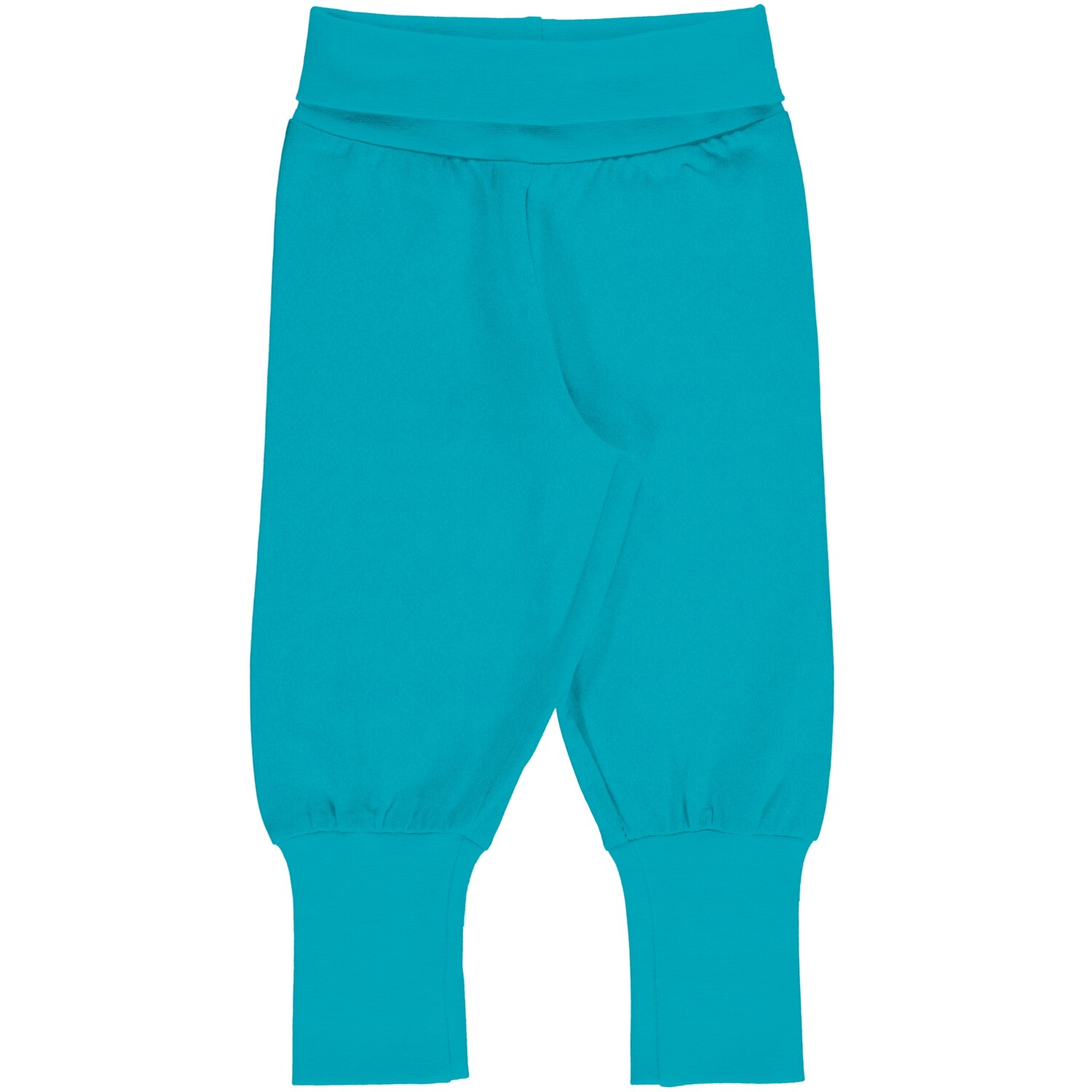 Maxomorra Sweat Pants Rib solid Turquoise