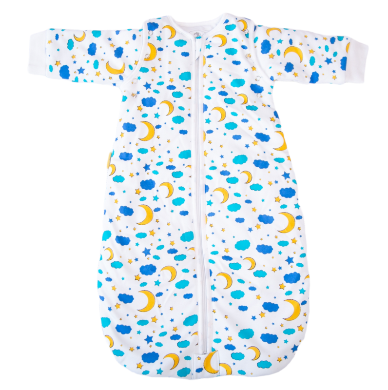 Babyboo *NEW MODEL* MOON AND STARS ORGANIC COTTON SNUGGLEBOO SLEEPING BAG (2.5 TOG)