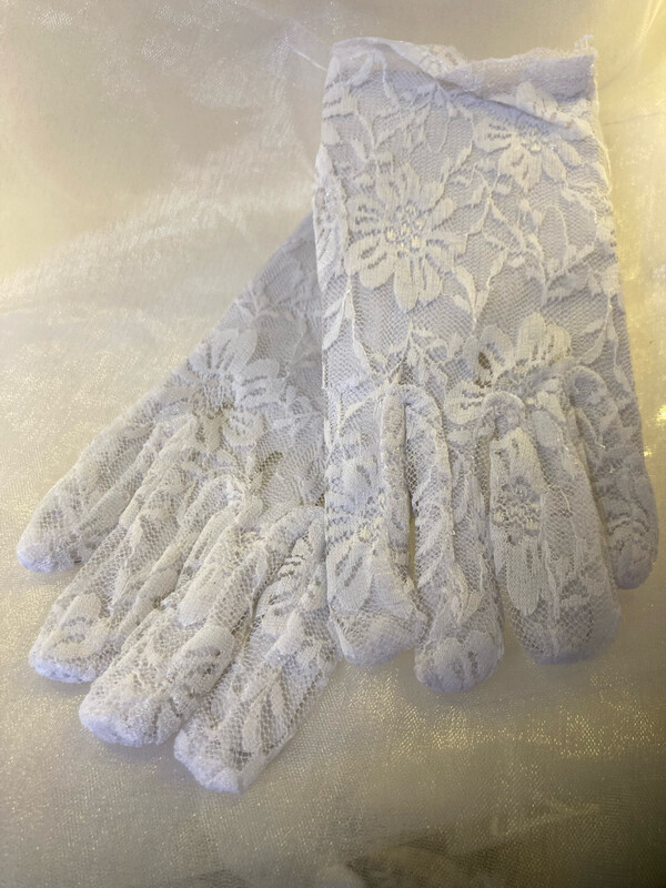 Communion Gloves white lace