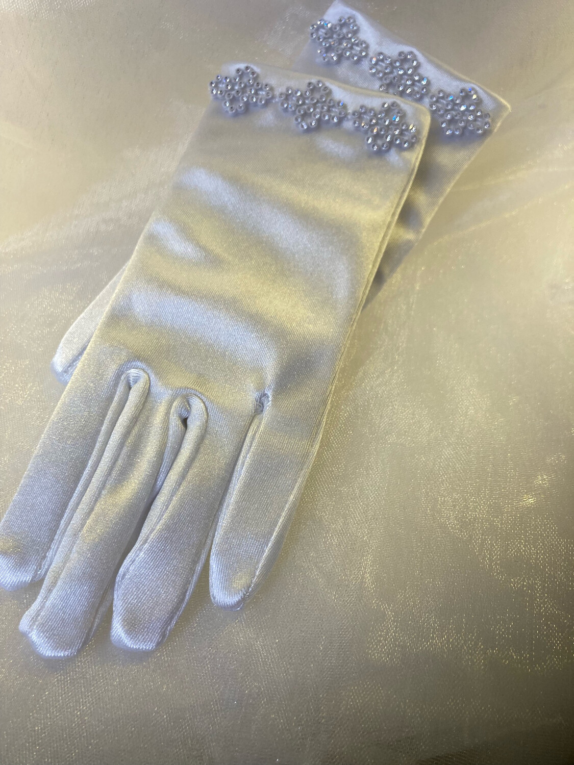 Communion Gloves Row of Sparkles
