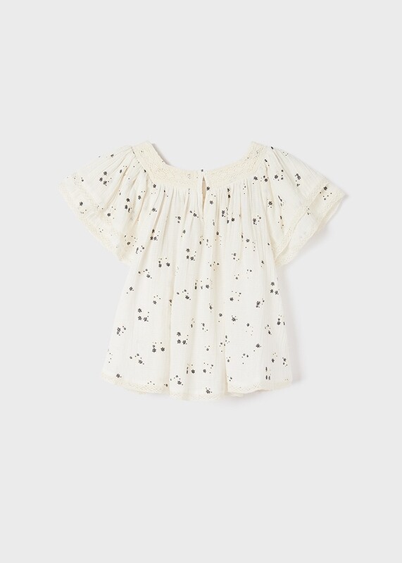 Mayoral Teen Cream Blouse with Flowers Mayoral Teen Cream Blouse with Flowers