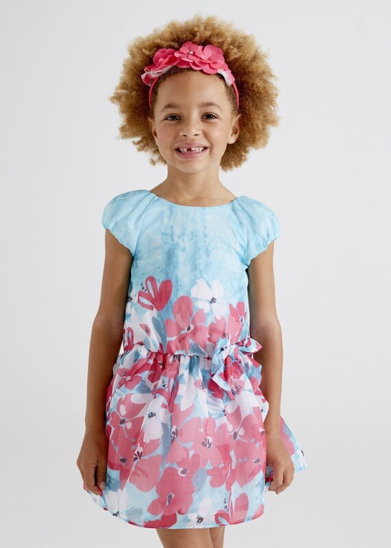 Mayoral Dress with flower print border Mayoral Dress with flower print border