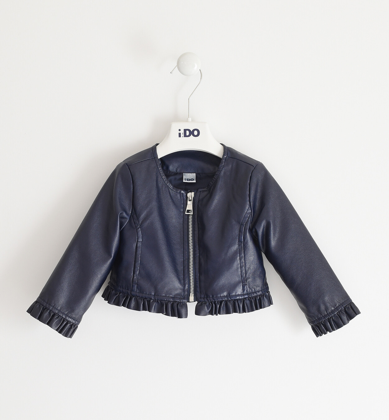 iDO Girls Eco Leather Navy Jacket