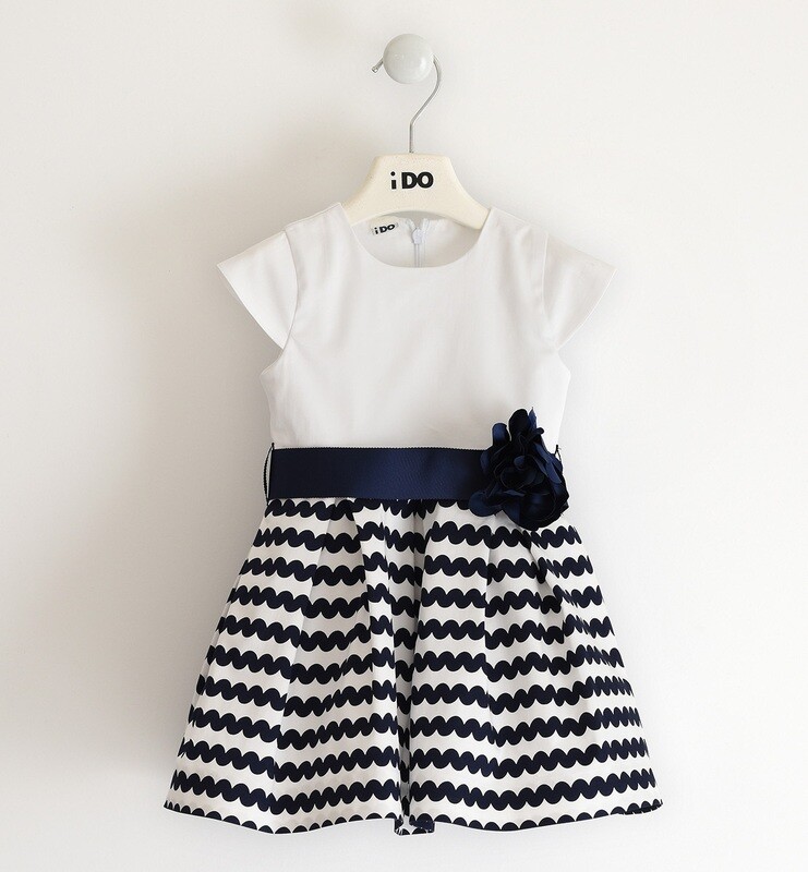 iDO Girls Special Occasion Dress Navy & white iDO Girls Special Occasion Dress Navy & white