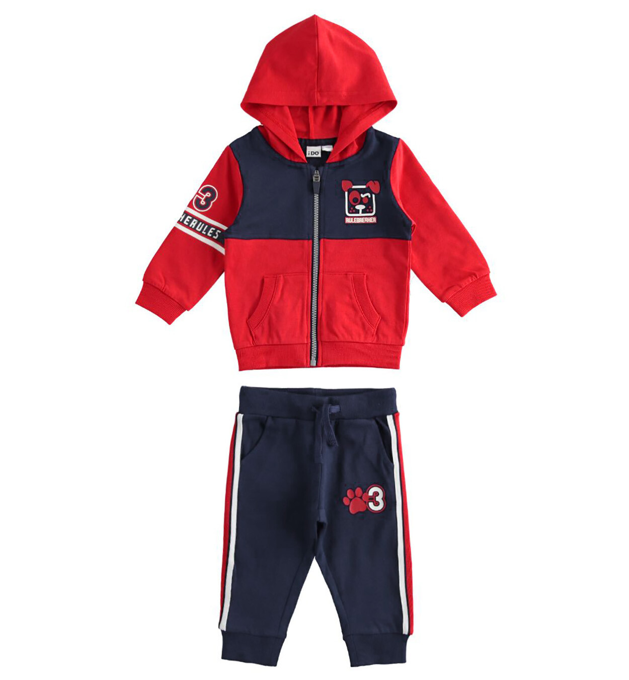 ​IDO jogging two-piece Boy tracksuit in heavy jersey 100% cotton