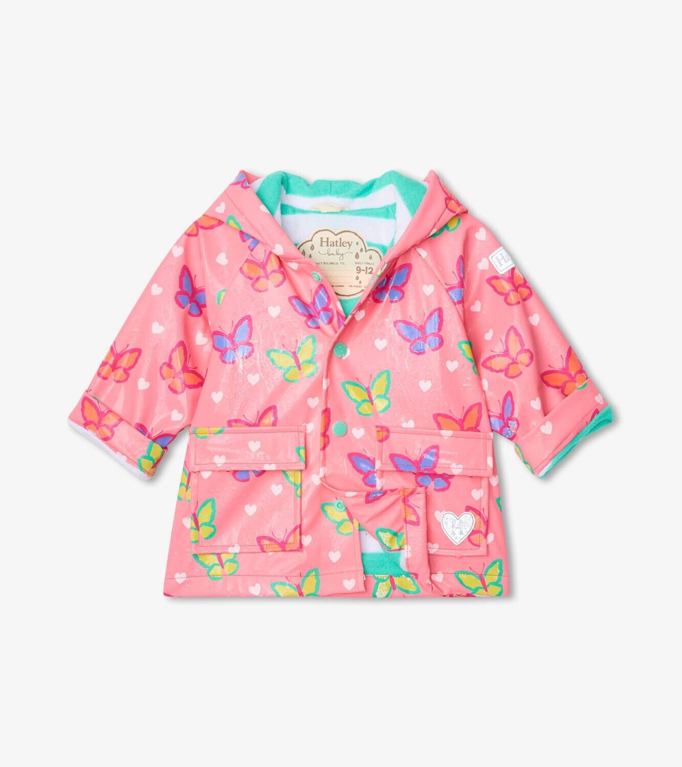 Hatley  Baby Girls Dainty Butterflies Colour Changing Raincoat