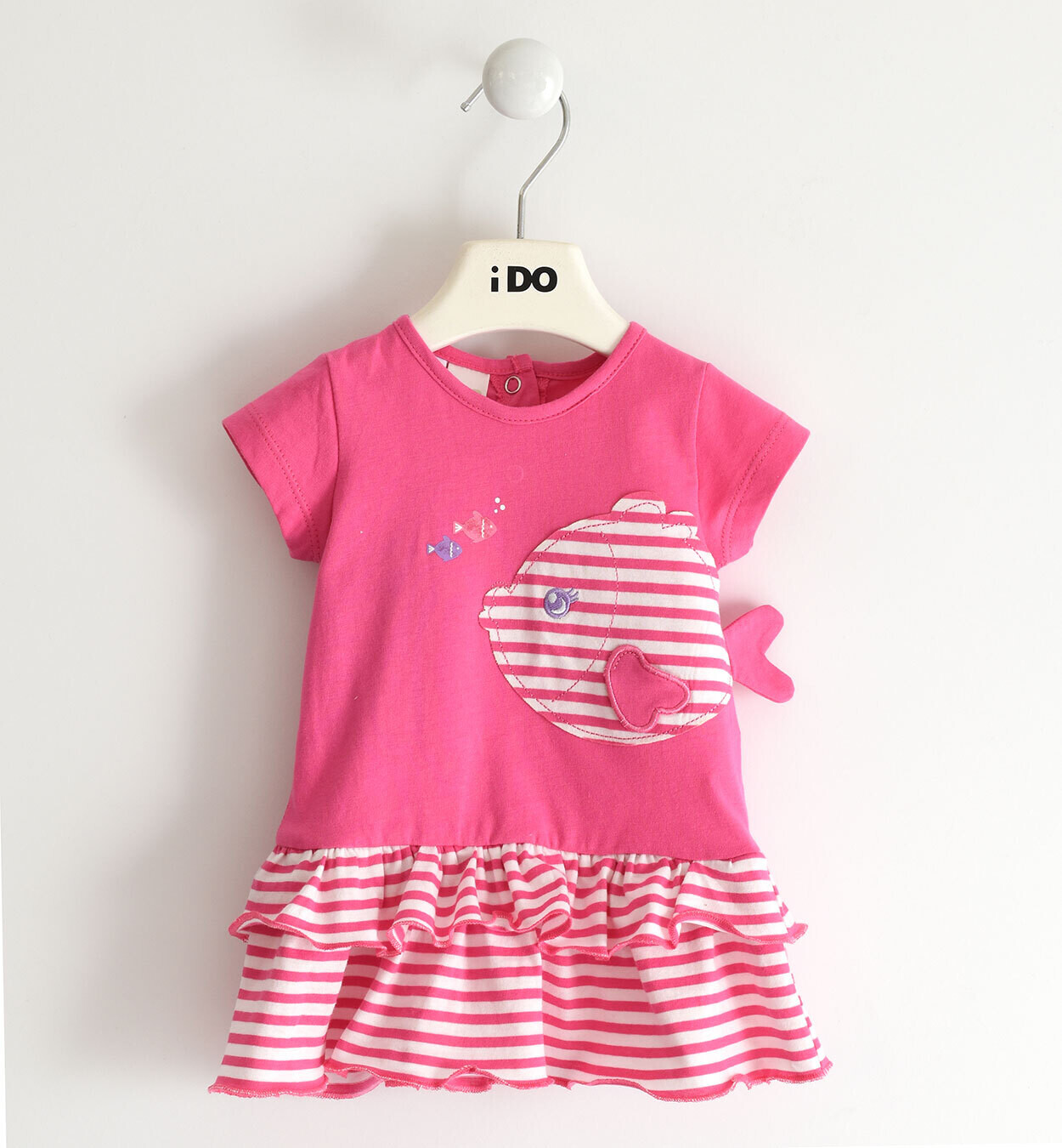 iDO Baby Girl Soft 100% Cotton  Pink Dress