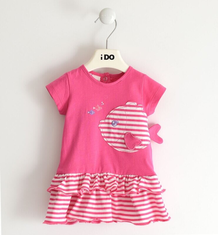 iDO Baby Girl Soft 100% Cotton Pink Dress iDO Baby Girl Soft 100% Cotton Pink Dress