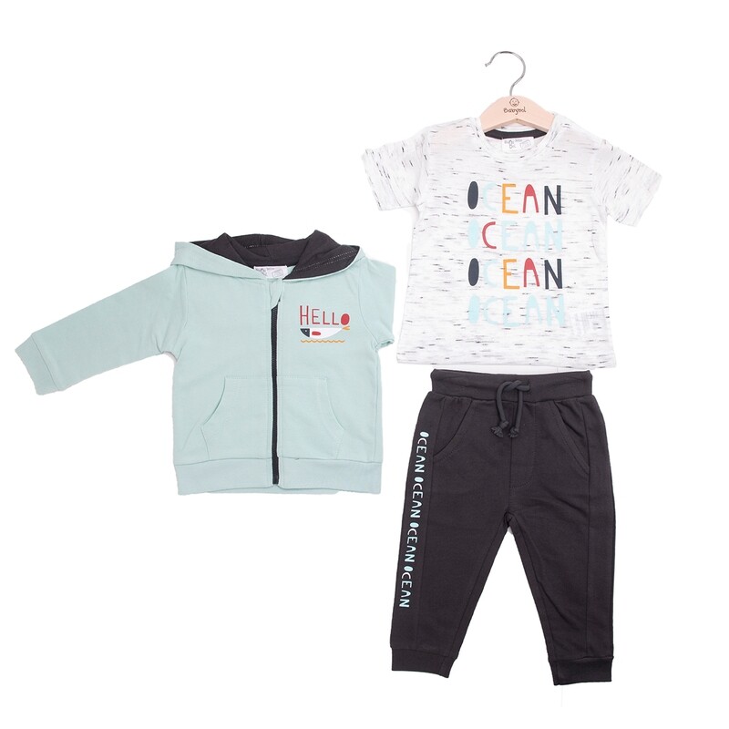 Babybol Boys 3 piece Set with Hoody Babybol Boys 3 piece Set with Hoody