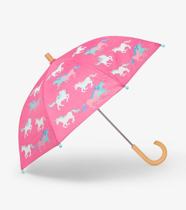 Hatley Girls Frolicking Unicorns Colour Changing Umbrella Hatley Girls Frolicking Unicorns Colour Changing Umbrella