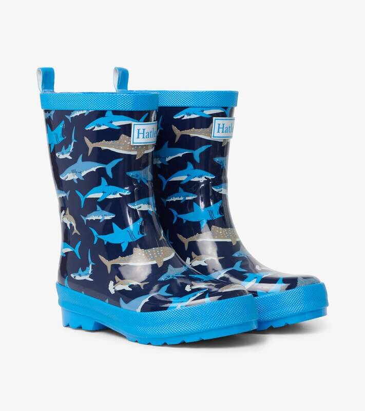 Hatley Shark shiny Rain Boots