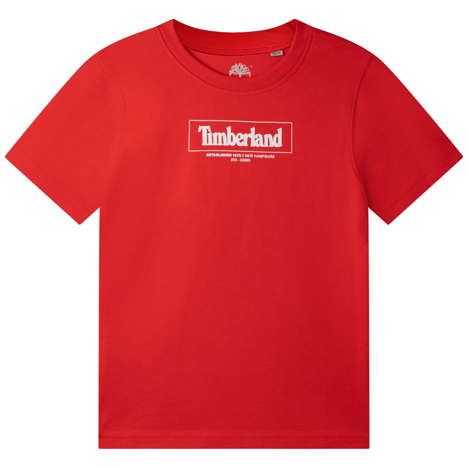 Timberland Boys Red Tee Shirt  with Logo