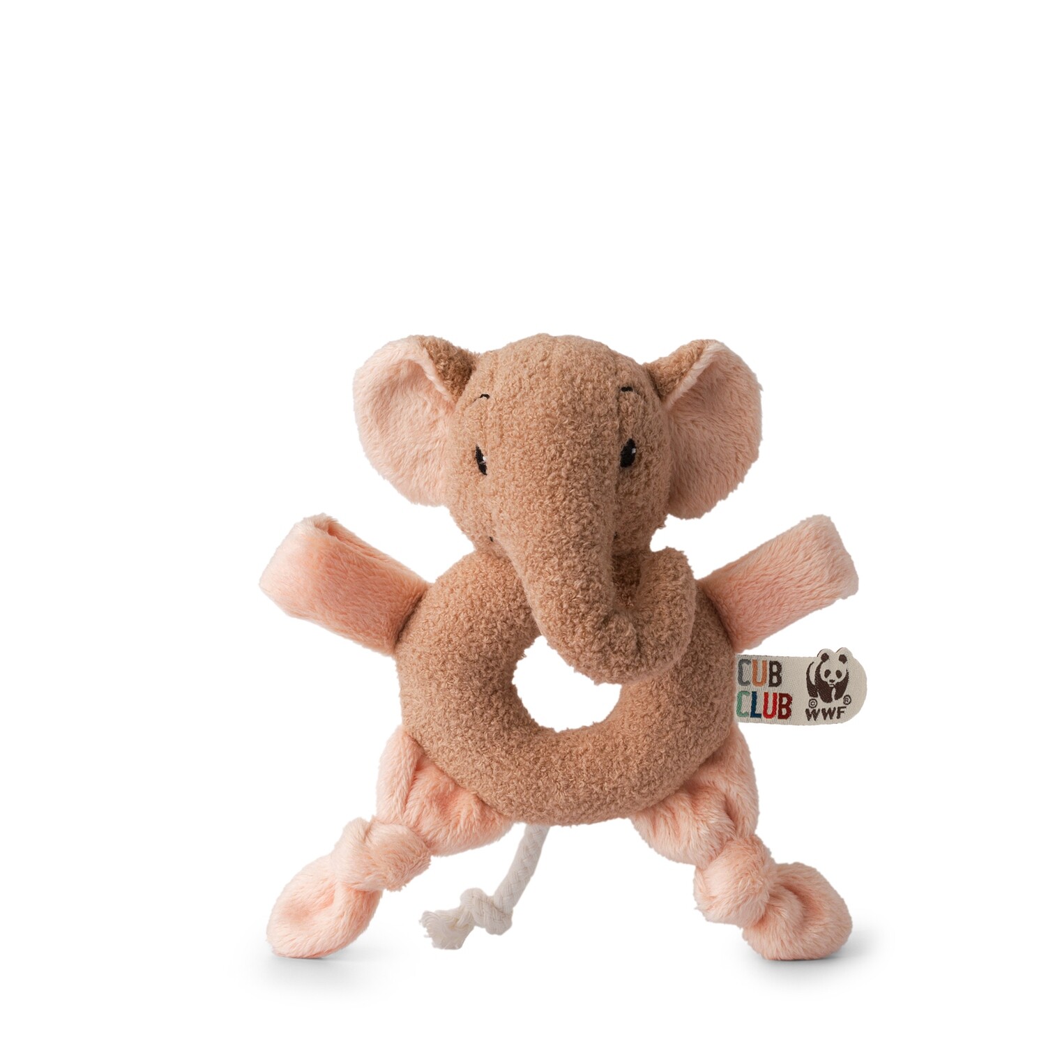 WWF Bon Ton Plush Cub Club Pink Elephant Grabber with Rattle – 15 cm – 6″