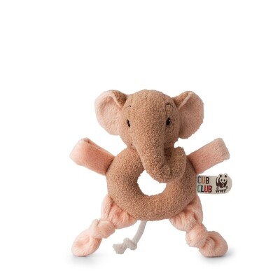WWF Bon Ton Plush Cub Club Pink Elephant Grabber with Rattle – 15 cm – 6″