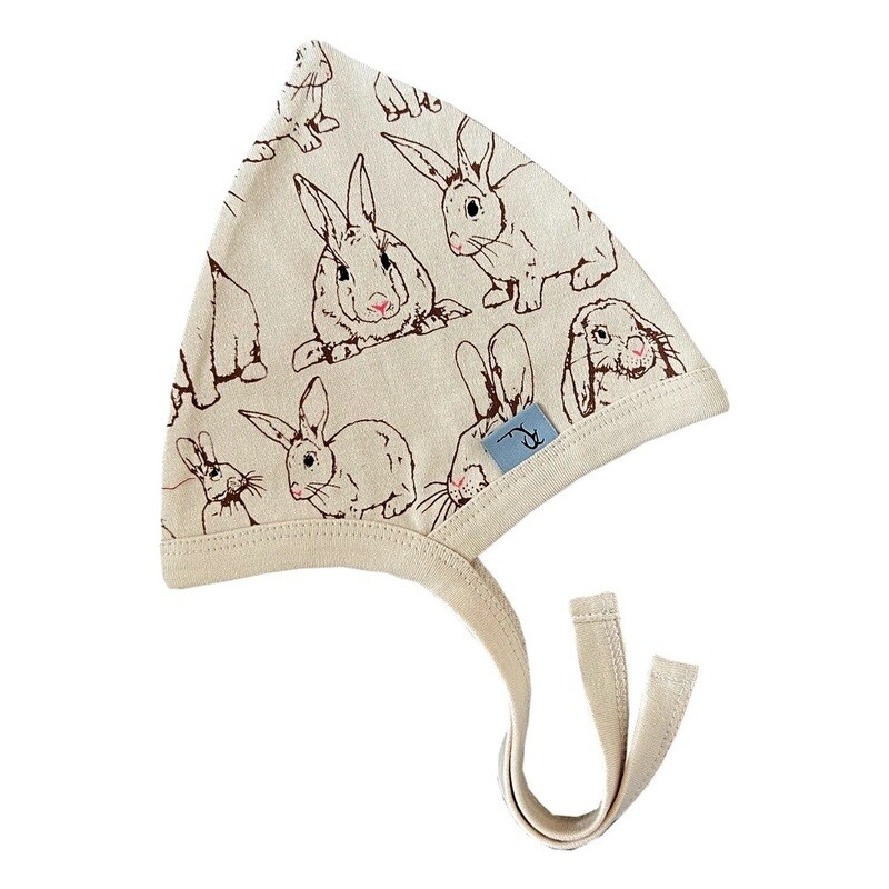 Fauna Kids HAT FOR BABY, ORGANIC COTTON WITH RABBIT PRINT