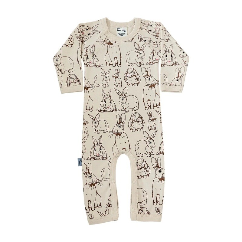 Fauna Kids ORGANIC COTTON BABYGROW ROMPER Rabbit Fauna Kids ORGANIC COTTON BABYGROW ROMPER Rabbit